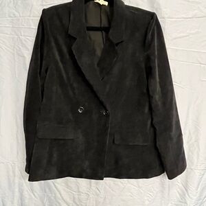 Elegant Black Women's corduroy Blazer